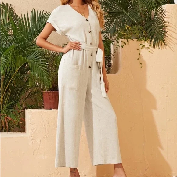 Cream jumpsuit! - Picture 3 of 3